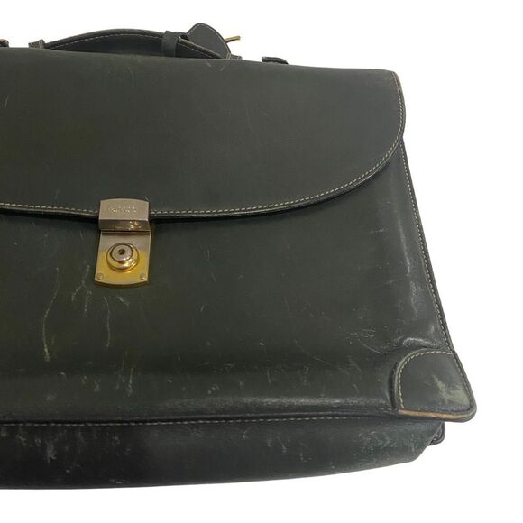 VINTAGE BALLY PATENT LEATHER Green Briefcase - Business Casual  - UNISEX - work - Picture 10 of 14